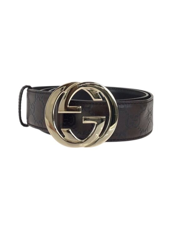 Guccissima Interlocking GG Pattern Dark Brown Gold main image 5